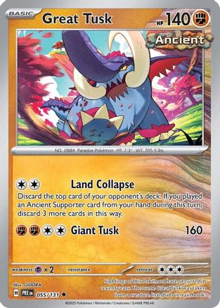 Great Tusk - 055/131 SV Prismatic Evolutions - Uncommon