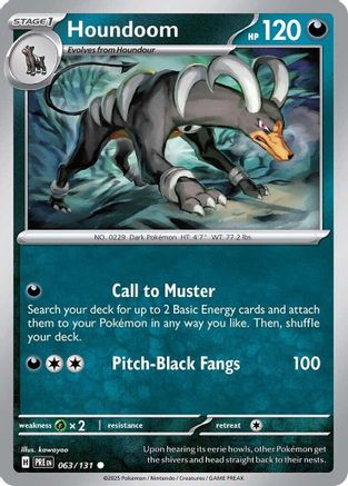 Houndoom - 063/131 - Reverse Holofoil SV Prismatic Evolutions - Common
