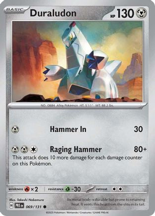 Duraludon - 069/131 - Reverse Holofoil SV Prismatic Evolutions - Common