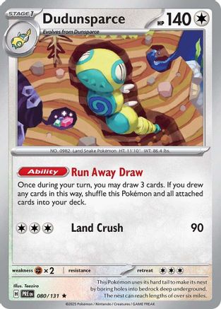 Dudunsparce - 080/131 - Holofoil SV Prismatic Evolutions - Rare