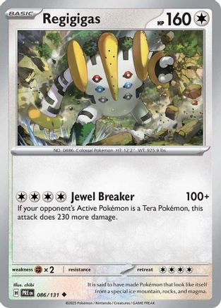 Regigigas - 086/131 - Reverse Holofoil SV Prismatic Evolutions - Uncommon