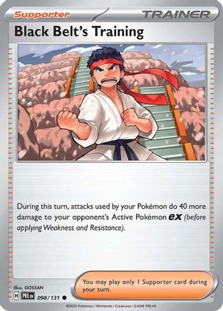 Black Belt's Training - 098/131 - Reverse Holofoil SV Prismatic Evolutions - Common