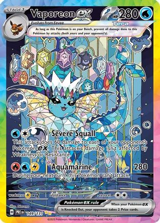 Vaporeon ex - 149/131 - Holofoil SV Prismatic Evolutions - Special Illustration Rare