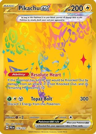 Pikachu ex - 179/131 - Holofoil SV Prismatic Evolutions - Hyper Rare