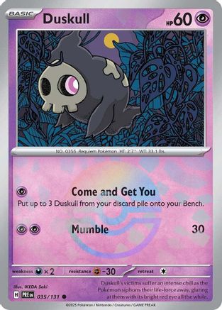 Duskull (Poke Ball Pattern) - 035/131 - Holofoil SV Prismatic Evolutions - Common