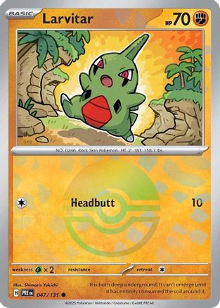 Larvitar (Poke Ball Pattern) - 047/131 - Holofoil SV Prismatic Evolutions - Common