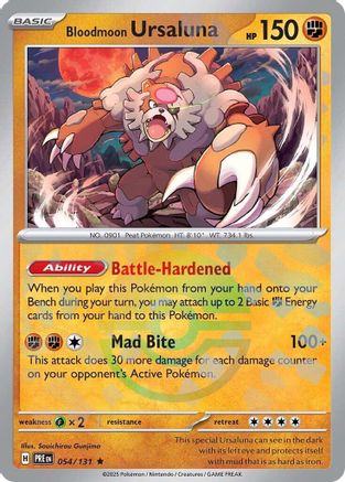 Bloodmoon Ursaluna (Poke Ball Pattern) - 054/131 - Holofoil SV Prismatic Evolutions - Rare
