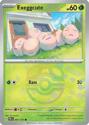 Exeggcute (Master Ball Pattern) - 001/131 - Holofoil SV Prismatic Evolutions - Common