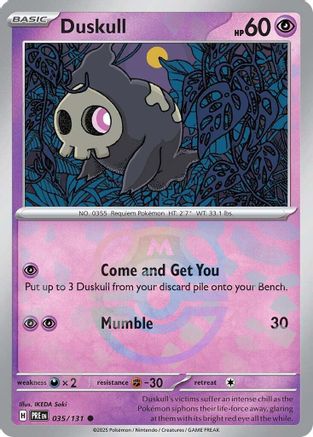 Duskull (Master Ball Pattern) - 035/131 - Holofoil SV Prismatic Evolutions - Common