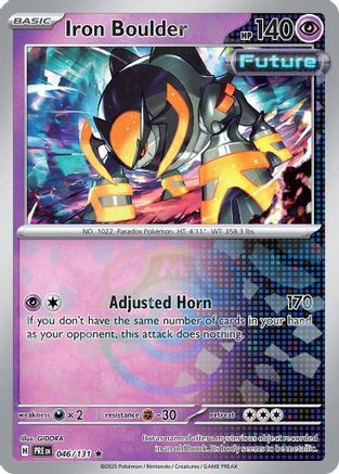 Iron Boulder (Master Ball Pattern) - 046/131 - Holofoil SV Prismatic Evolutions - Rare