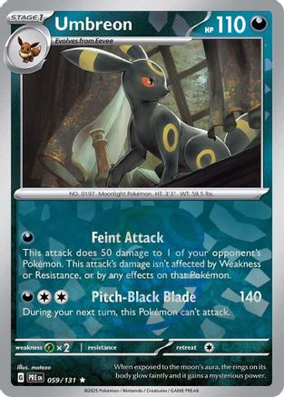 Umbreon (Master Ball Pattern) - 059/131 - Holofoil SV Prismatic Evolutions - Rare