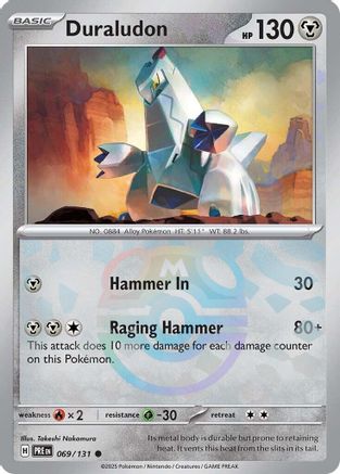 Duraludon (Master Ball Pattern) - 069/131 - Holofoil SV Prismatic Evolutions - Common