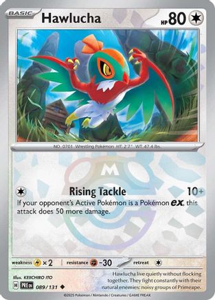 Hawlucha (Master Ball Pattern) - 089/131 - Holofoil SV Prismatic Evolutions - Uncommon