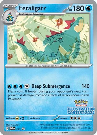 Feraligatr - 213 (Illustration Contest 2024) - 213 SV Scarlet & Violet Promo Cards - Promo