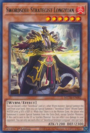 Swordsoul Strategist Longyuan (MZTM-EN082) - Maze of the Master 1st Edition