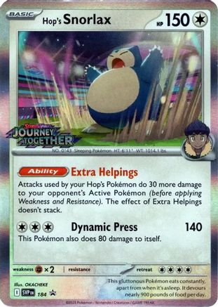 Hop's Snorlax - 184 (Prerelease) - 184 - Holofoil SV Scarlet & Violet Promo Cards - Promo