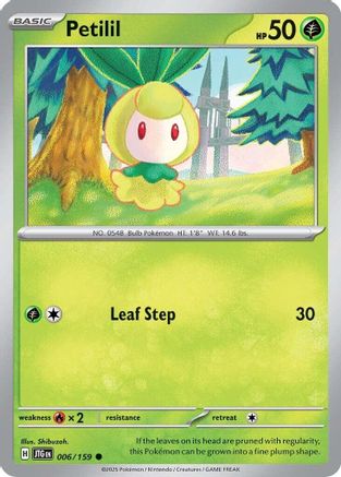 Petilil - 006/159 - Reverse Holofoil SV09 Journey Together - Common