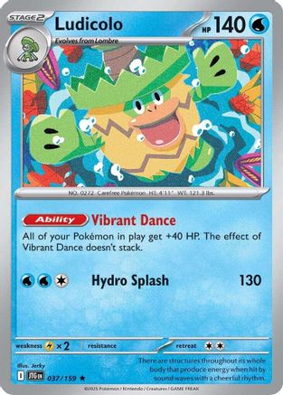 Ludicolo - 037/159 - Holofoil SV09 Journey Together - Rare