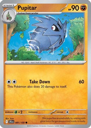 Pupitar - 081/159 - Reverse Holofoil SV09 Journey Together - Common
