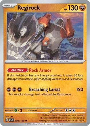 Regirock - 082/159 - Holofoil SV09 Journey Together - Rare