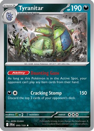 Tyranitar - 095/159 - Holofoil SV09 Journey Together - Rare