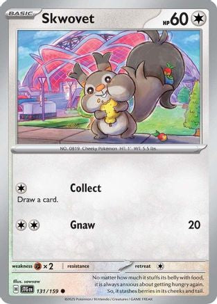 Skwovet - 131/159 - Reverse Holofoil SV09 Journey Together - Common