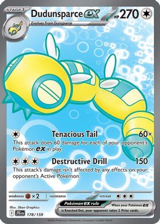 Dudunsparce ex - 178/159 - Holofoil SV09 Journey Together - Ultra Rare