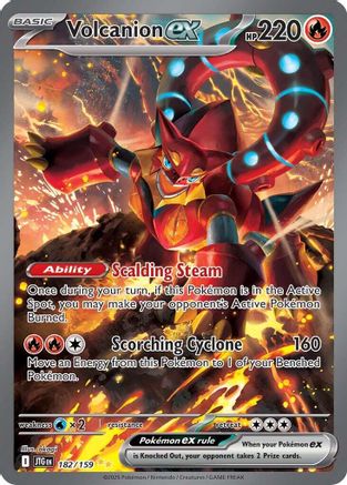 Volcanion ex - 182/159 - Holofoil SV09 Journey Together - Special Illustration Rare