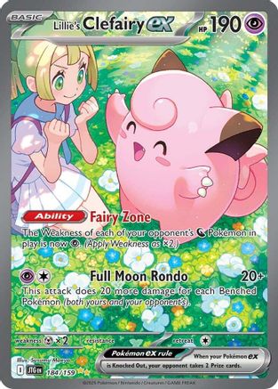 Lillie's Clefairy ex - 184/159 - Holofoil SV09 Journey Together - Special Illustration Rare