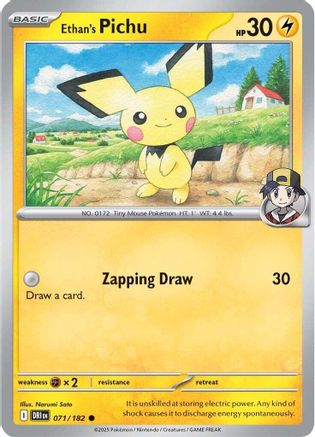 Ethan's Pichu - 071/182 - Reverse Holofoil SV10 Destined Rivals - Common