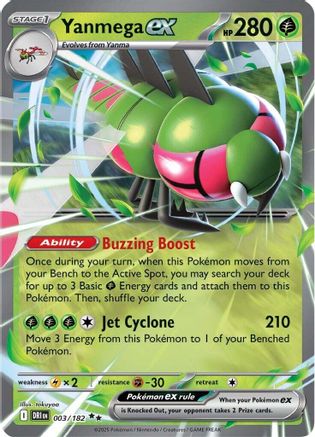 Yanmega ex - 003/182 - Holofoil SV10 Destined Rivals - Double Rare