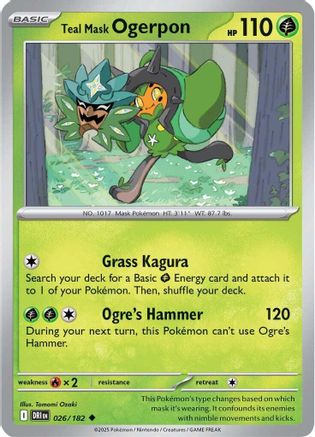 Teal Mask Ogerpon - 026/182 SV10 Destined Rivals - Uncommon