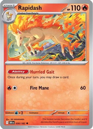 Rapidash - 030/182 SV10 Destined Rivals - Uncommon