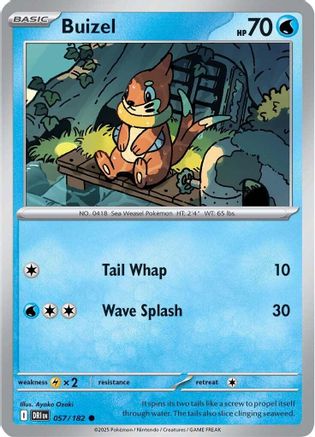 Buizel - 057/182 - Reverse Holofoil SV10 Destined Rivals - Common