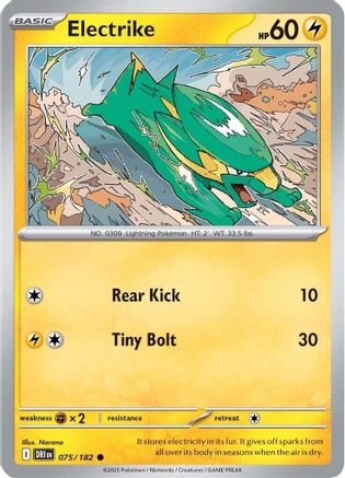 Electrike - 075/182 - Reverse Holofoil SV10 Destined Rivals - Common