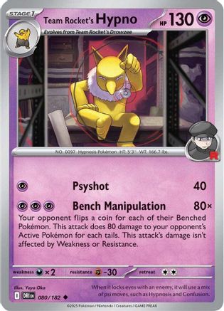 Team Rocket's Hypno - 080/182 SV10 Destined Rivals - Uncommon