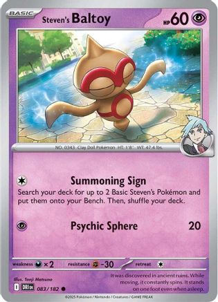 Steven's Baltoy - 083/182 SV10 Destined Rivals - Common