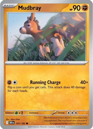 Mudbray - 107/182 - Reverse Holofoil SV10 Destined Rivals - Common