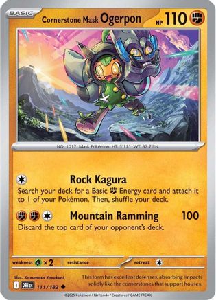 Cornerstone Mask Ogerpon - 111/182 SV10 Destined Rivals - Uncommon