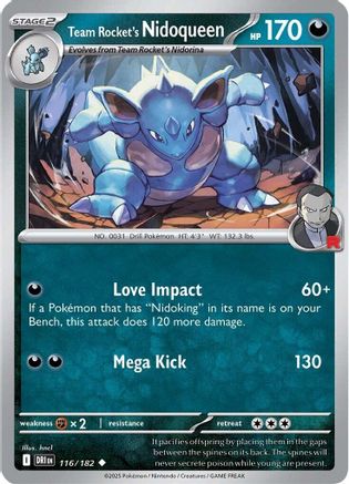 Team Rocket's Nidoqueen - 116/182 SV10 Destined Rivals - Uncommon