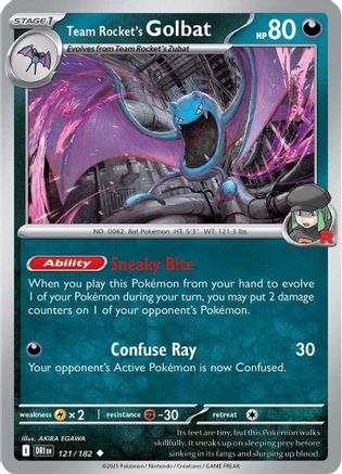 Team Rocket's Golbat - 121/182 - Reverse Holofoil SV10 Destined Rivals - Uncommon