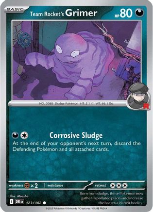 Team Rocket's Grimer - 123/182 - Reverse Holofoil SV10 Destined Rivals - Common