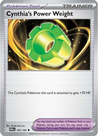 Cynthia's Power Weight - 162/182 - Reverse Holofoil SV10 Destined Rivals - Uncommon
