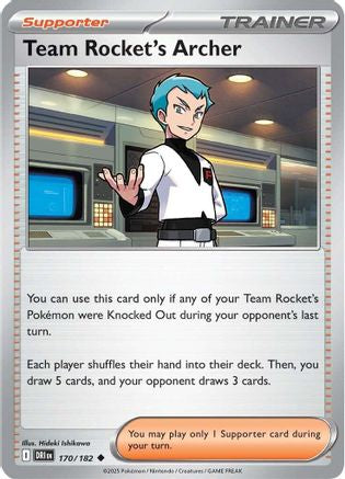 Team Rocket's Archer - 170/182 - Reverse Holofoil SV10 Destined Rivals - Uncommon
