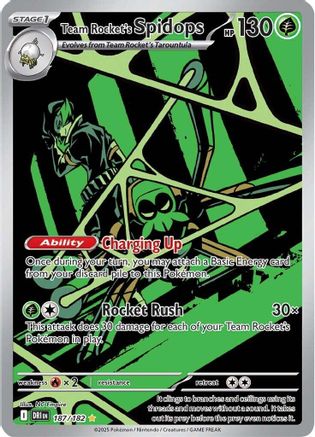 Team Rocket's Spidops - 187/182 - Holofoil SV10 Destined Rivals - Illustration Rare