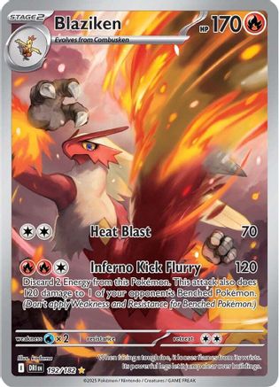 Blaziken - 192/182 - Holofoil SV10 Destined Rivals - Illustration Rare