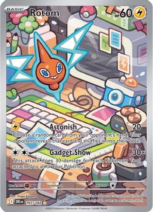 Rotom - 197/182 - Holofoil SV10 Destined Rivals - Illustration Rare