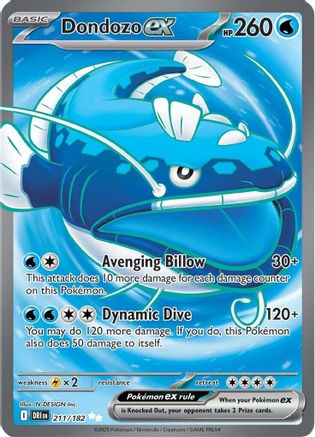 Dondozo ex - 211/182 - Holofoil SV10 Destined Rivals - Ultra Rare