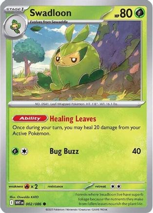 Swadloon - 002/086 - Reverse Holofoil SV White Flare - Common