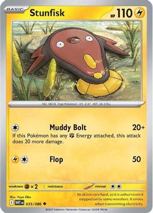 Stunfisk - 035/086 SV White Flare - Uncommon
